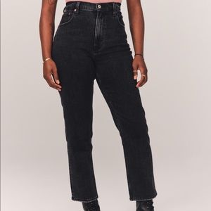 abercrombie ultra high rise ankle straight jeans